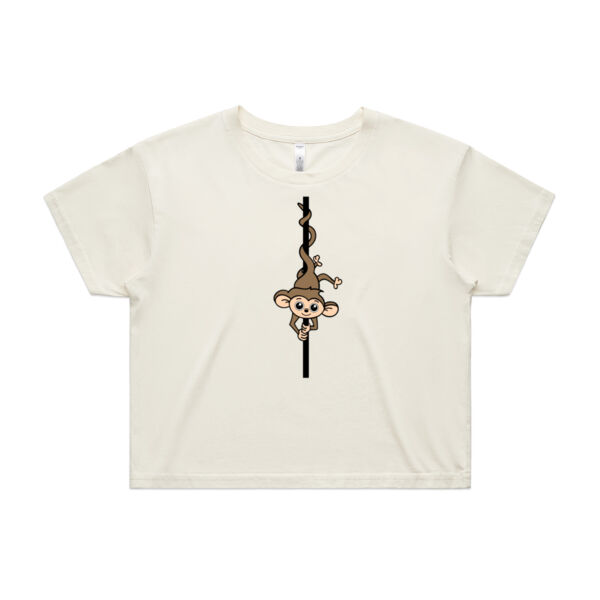 Pole Dancing Monkey Crop Tee Thumbnail